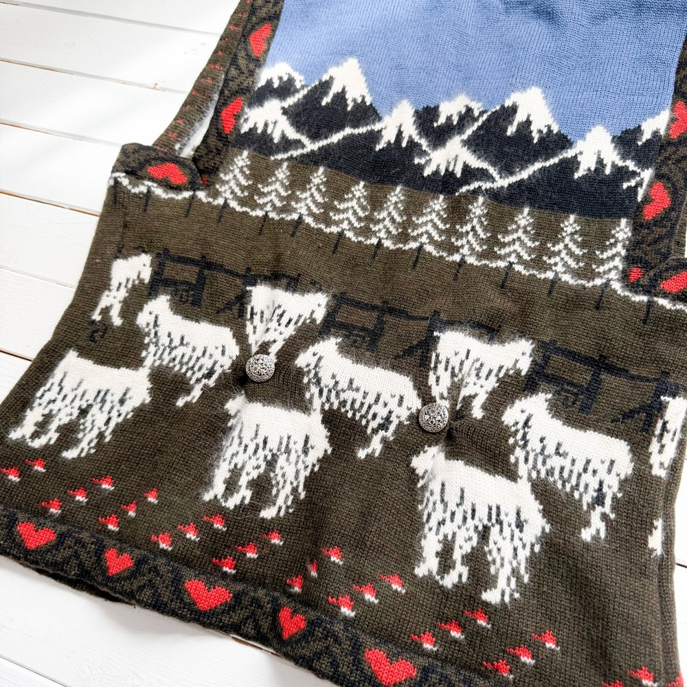 Cullinane 80s vtg Alpine goatherd sweater vest size S - Picture 5 of 5